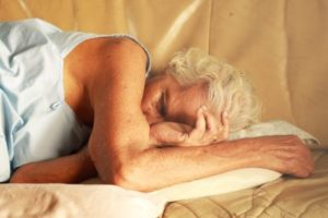 elderly, senior sleeping
