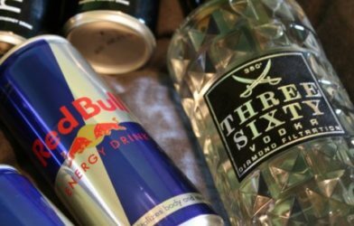 energy drinks and vodka