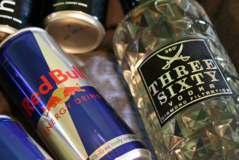 energy drinks and vodka