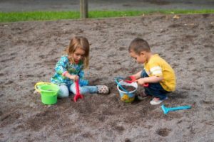 Children playing in sandbox