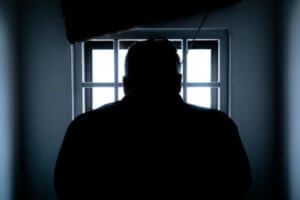 Inmate at prison window
