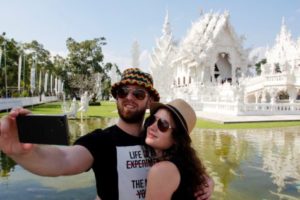 Couple taking a selfie in Thailand