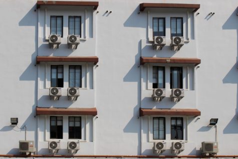 Air conditioners outside windows