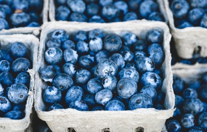 Blueberries in cartons