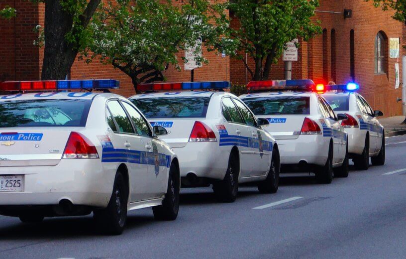 Baltimore City police cars