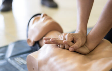 Person practicing CPR