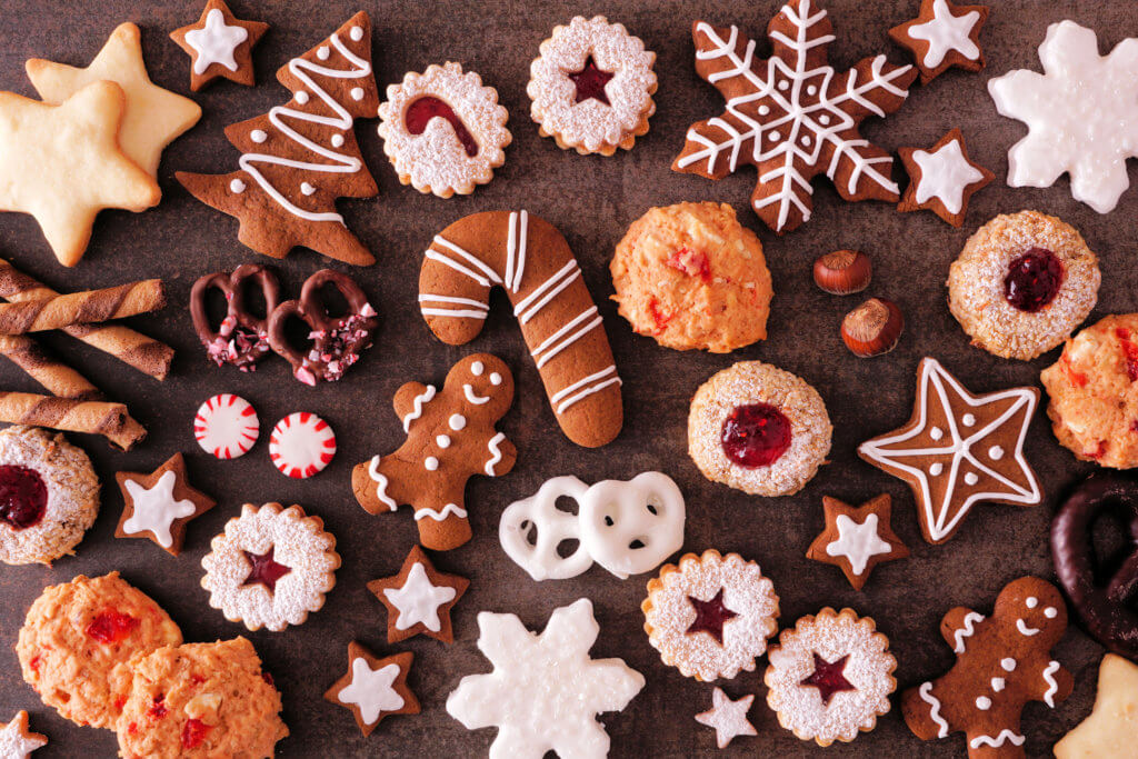 Holiday and Christmas cookies and desserts