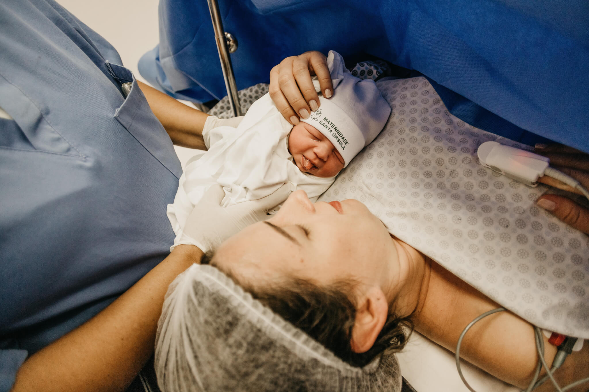Baby born via c-section