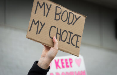 Abortion protest sign / Roe v. Wade overturned
