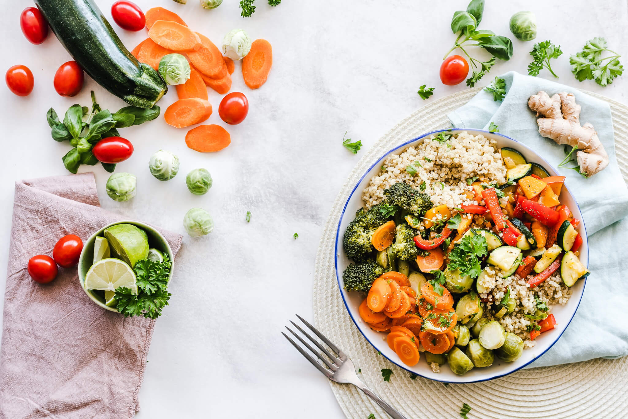 Healthy diet, vegetables, salad