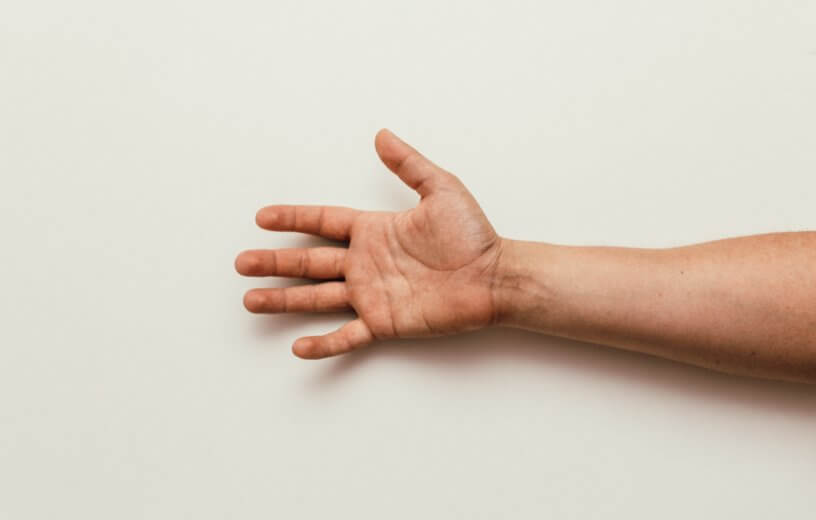 Person's arm and hand