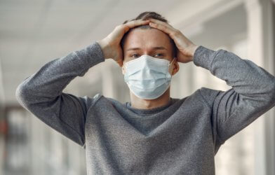 Man in mask during coronavirus pandemic