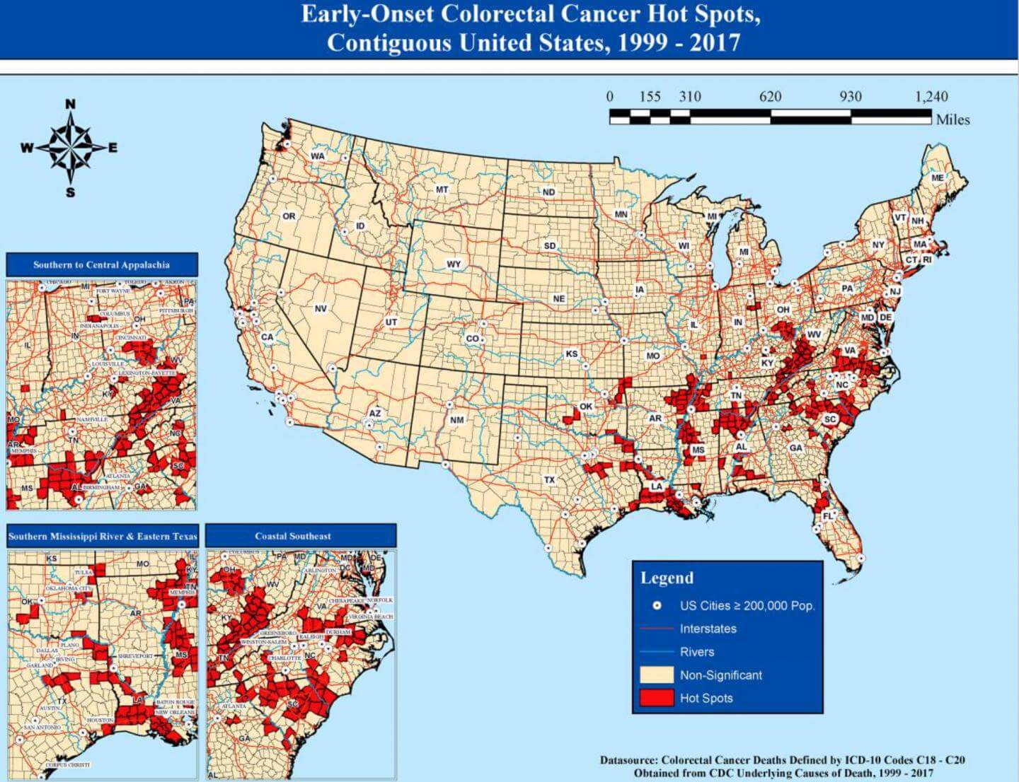 Colorectal cancer map