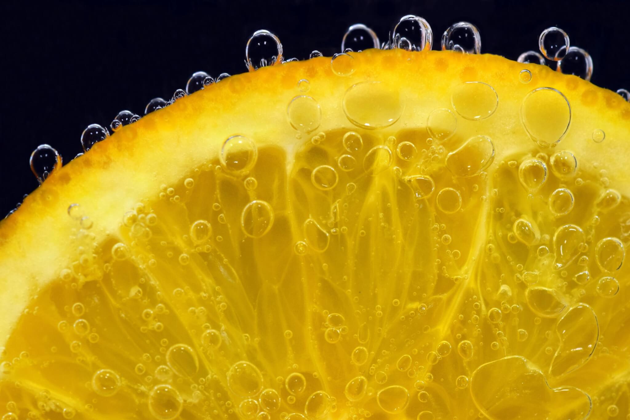 Orange slice in water - Vitamin C
