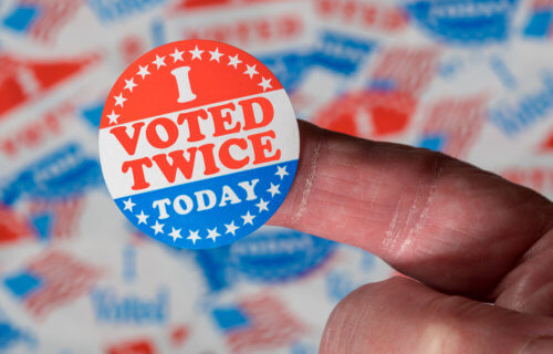 Election Voter Fraud: 'I Voted Twice Today' Sticker