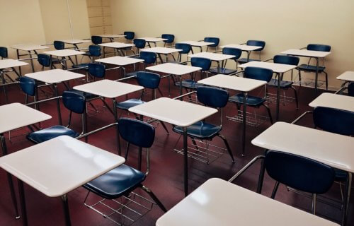 empty classroom school closures