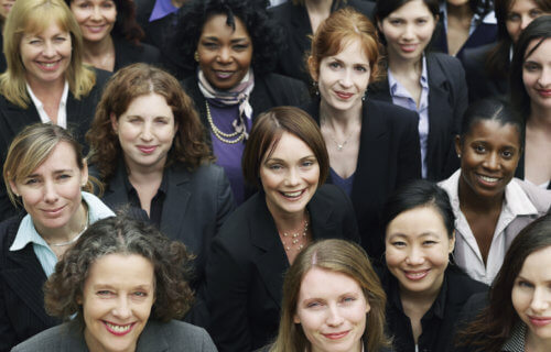 Group of proud, professional women