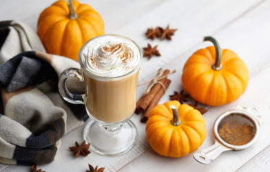 Pumpkin spice latte coffee