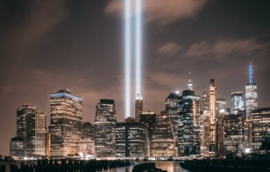 9/11 tribute in lights