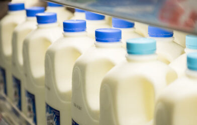 Milk in grocery store