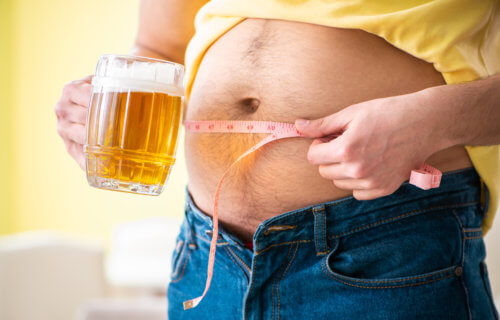 Beer measuring tape obesity