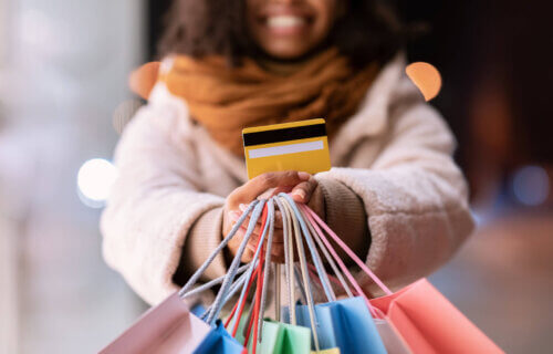 Holiday shopping with credit card