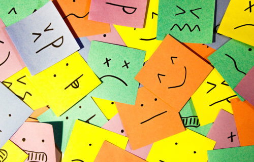 Post-it sticky notes with different emotions