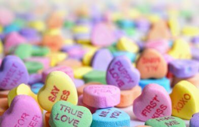 Candy hearts for Valentine's Day