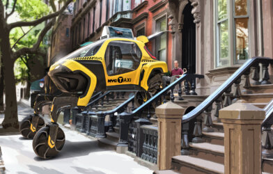 Walking car - NYC taxi cab Hyundai Elevate