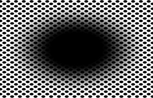 expanding hole illusion