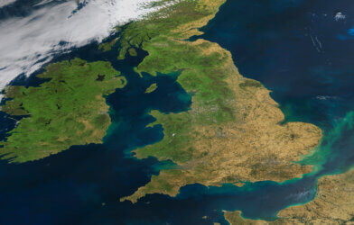 NASA Satellite Image of Britain