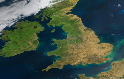 NASA Satellite Image of Britain