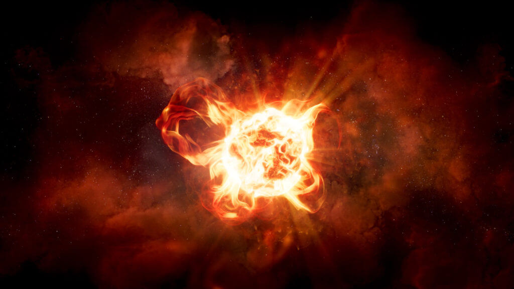 Artist’s impression of the red hypergiant star VY Canis Majoris.