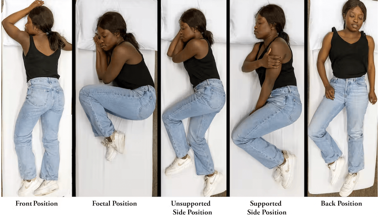 Different sleep positions