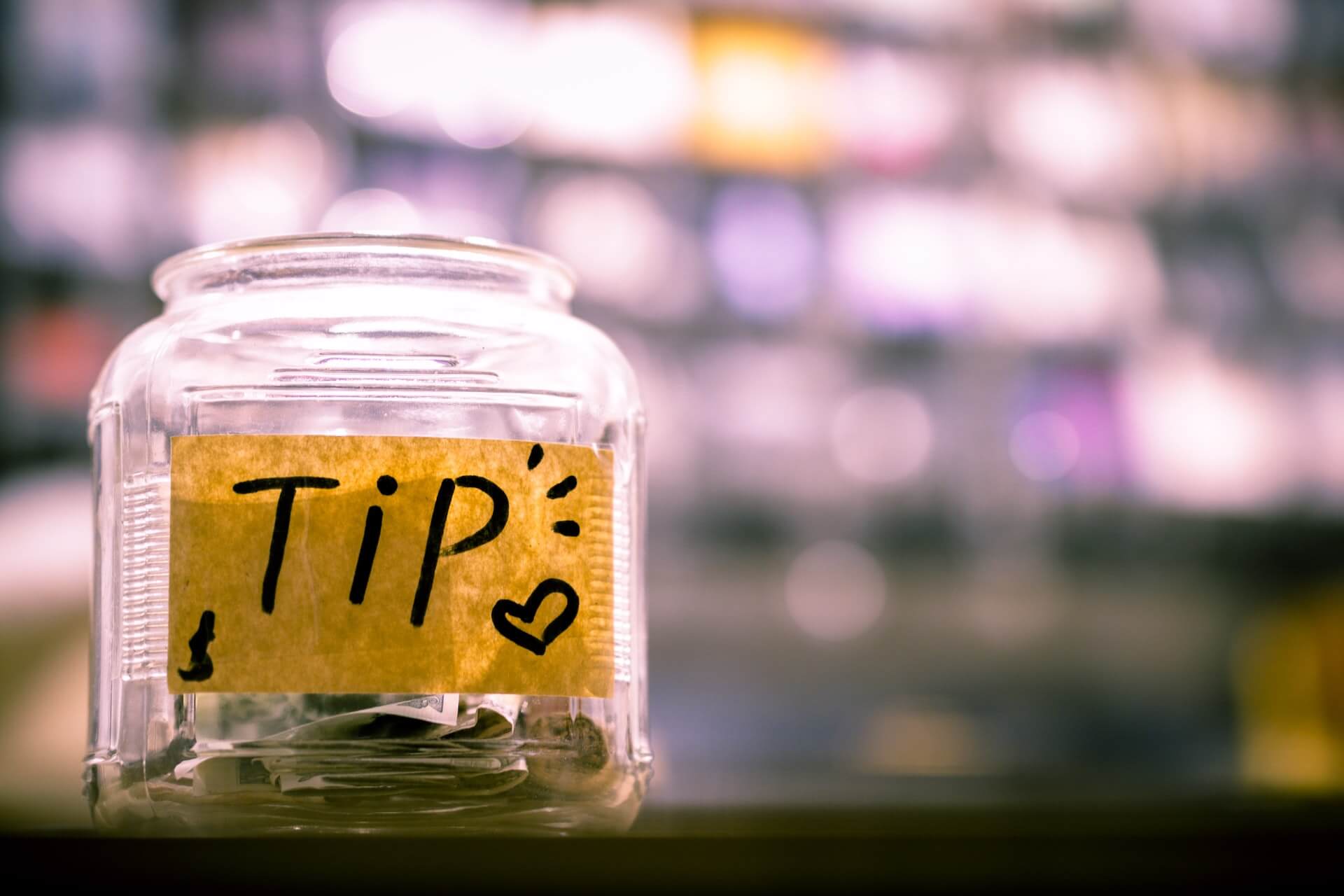 tipping jar money