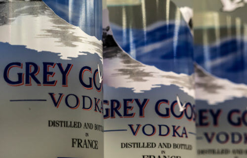 Grey Goose Vodka bottles