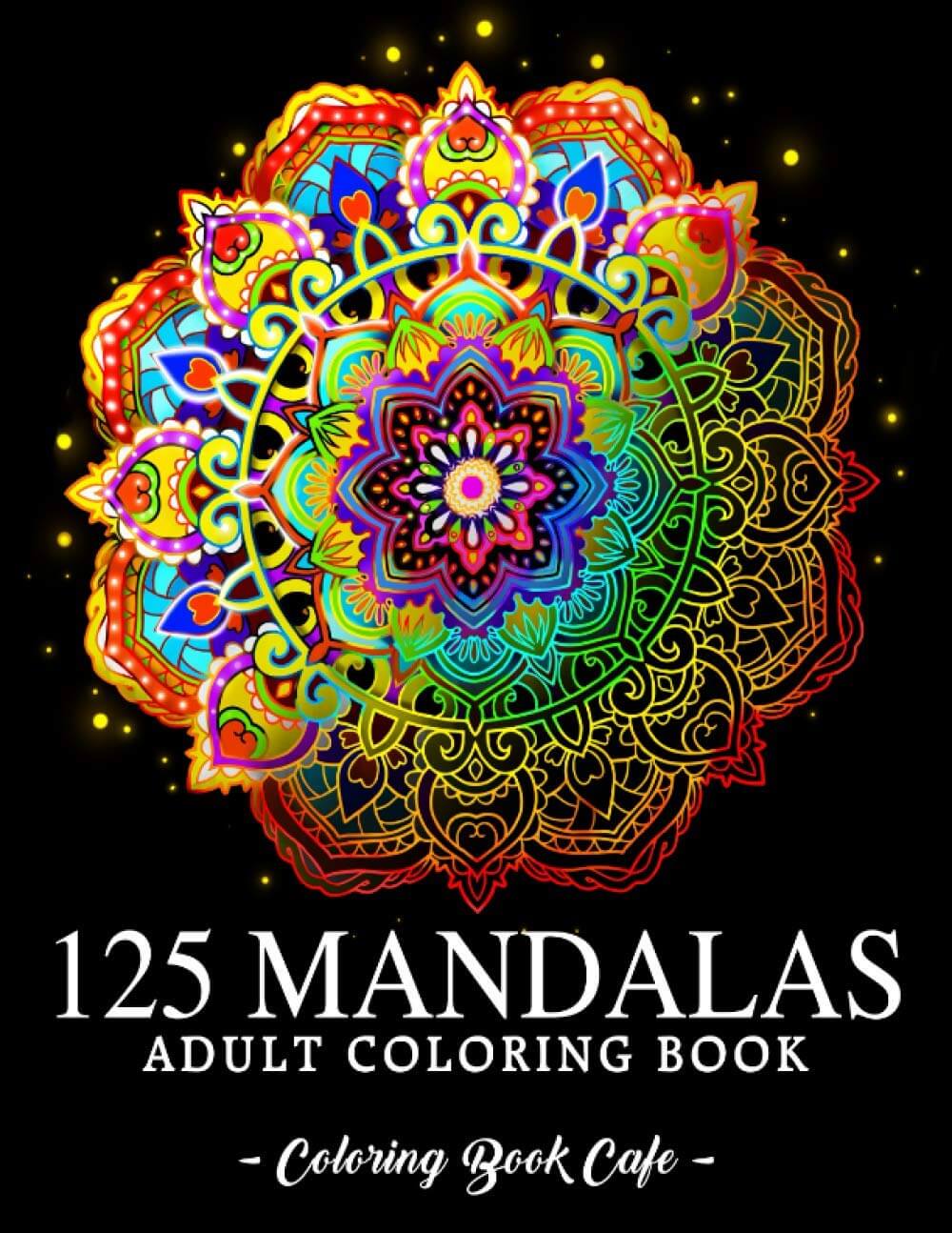 back book cover with colorful mandalas