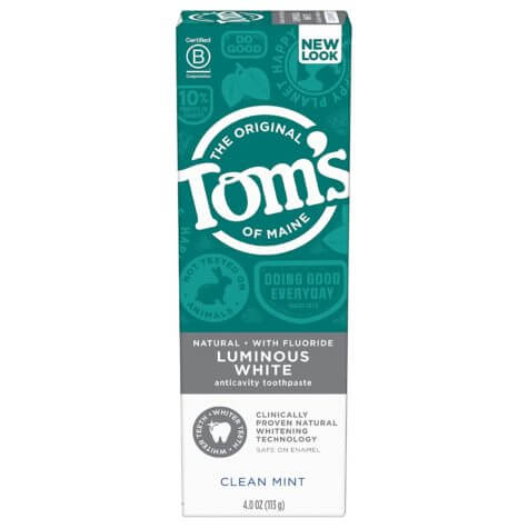 Tom's of Maine Natural Luminous White Toothpaste with Fluoride