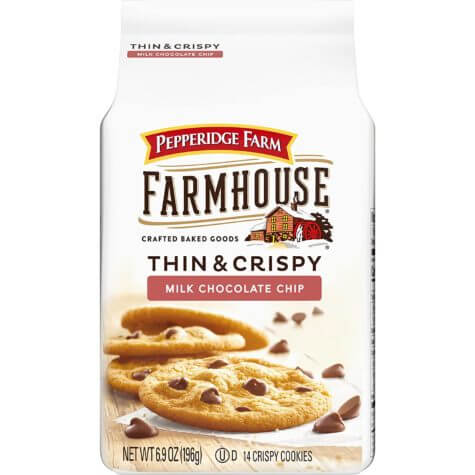 Pepperidge Farm Farmhouse Thin & Crispy Milk Chocolate Chip Cookies