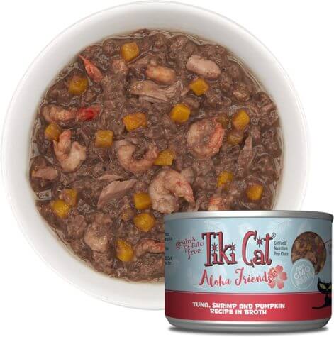 TIKI PETS Cat Aloha Friends Grain Free Canned Wet Food with Flaked Tuna for Cats and Kittens
