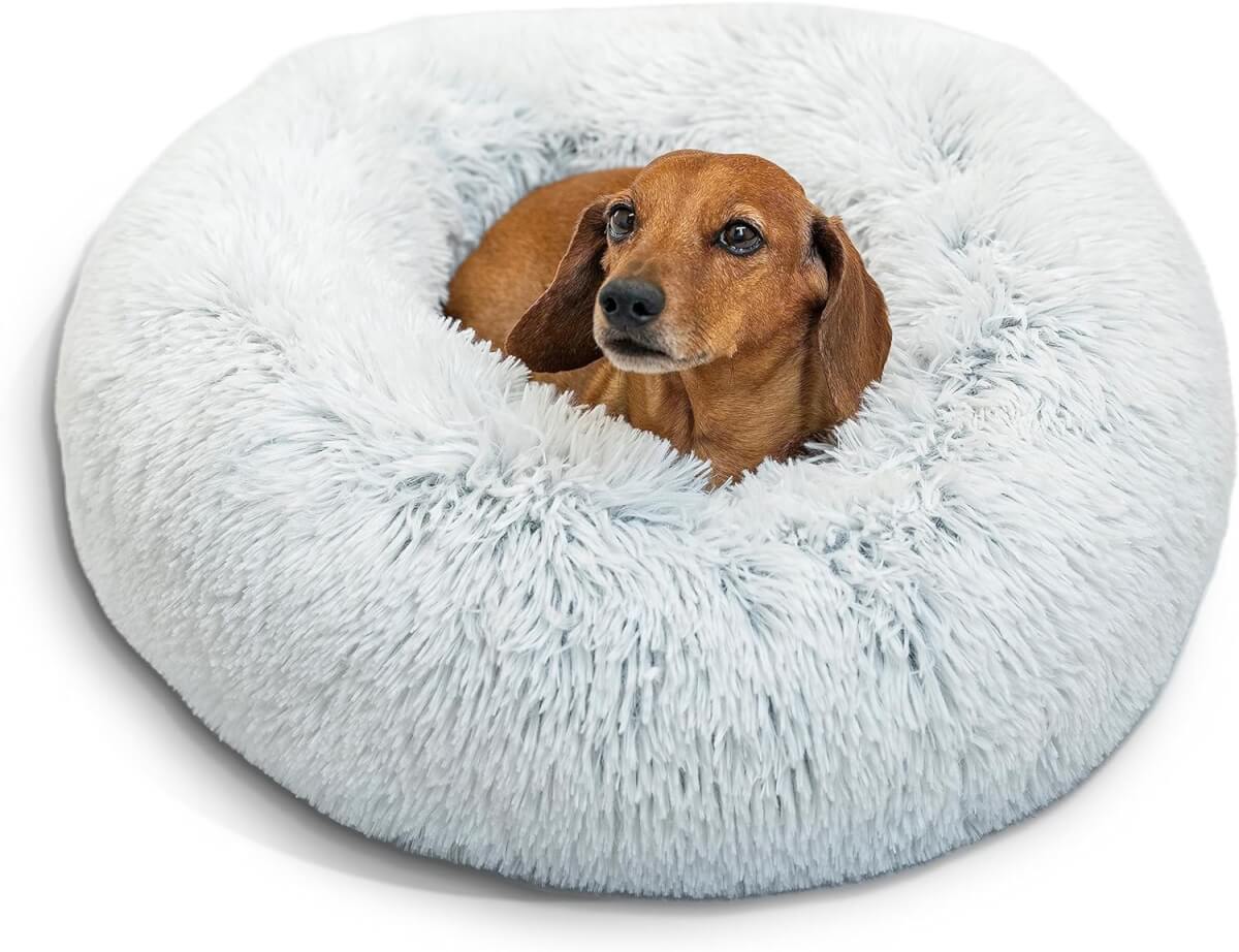 Best Friends by Sheri Luxury Shag Faux Fur Donut Cuddler Pet Bed