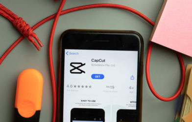 CapCut video editing app on smartphone.