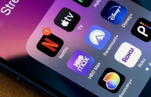 Streaming service apps on smartphone