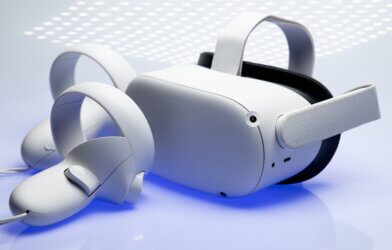 Meta virtual reality headset.