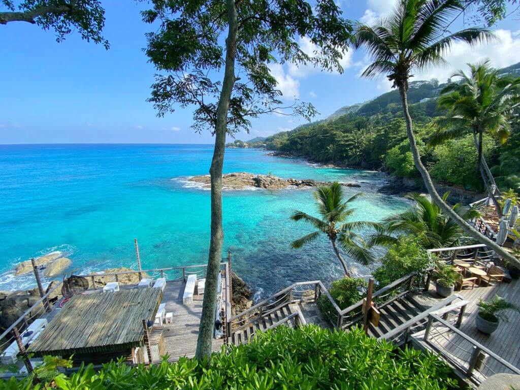 Scenic view at the Hilton Northolme Hotel in Beau Vallon, Seychelles.