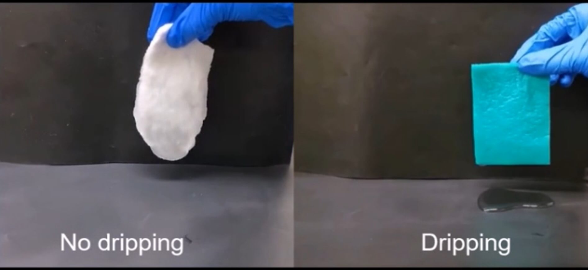 A gel paper towel picks up messes better than standard rolls