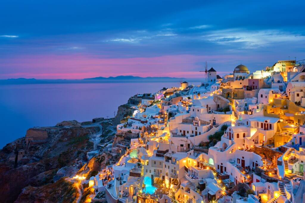 Santorini, Greece is one of the best places to honeymoon, according to experts.