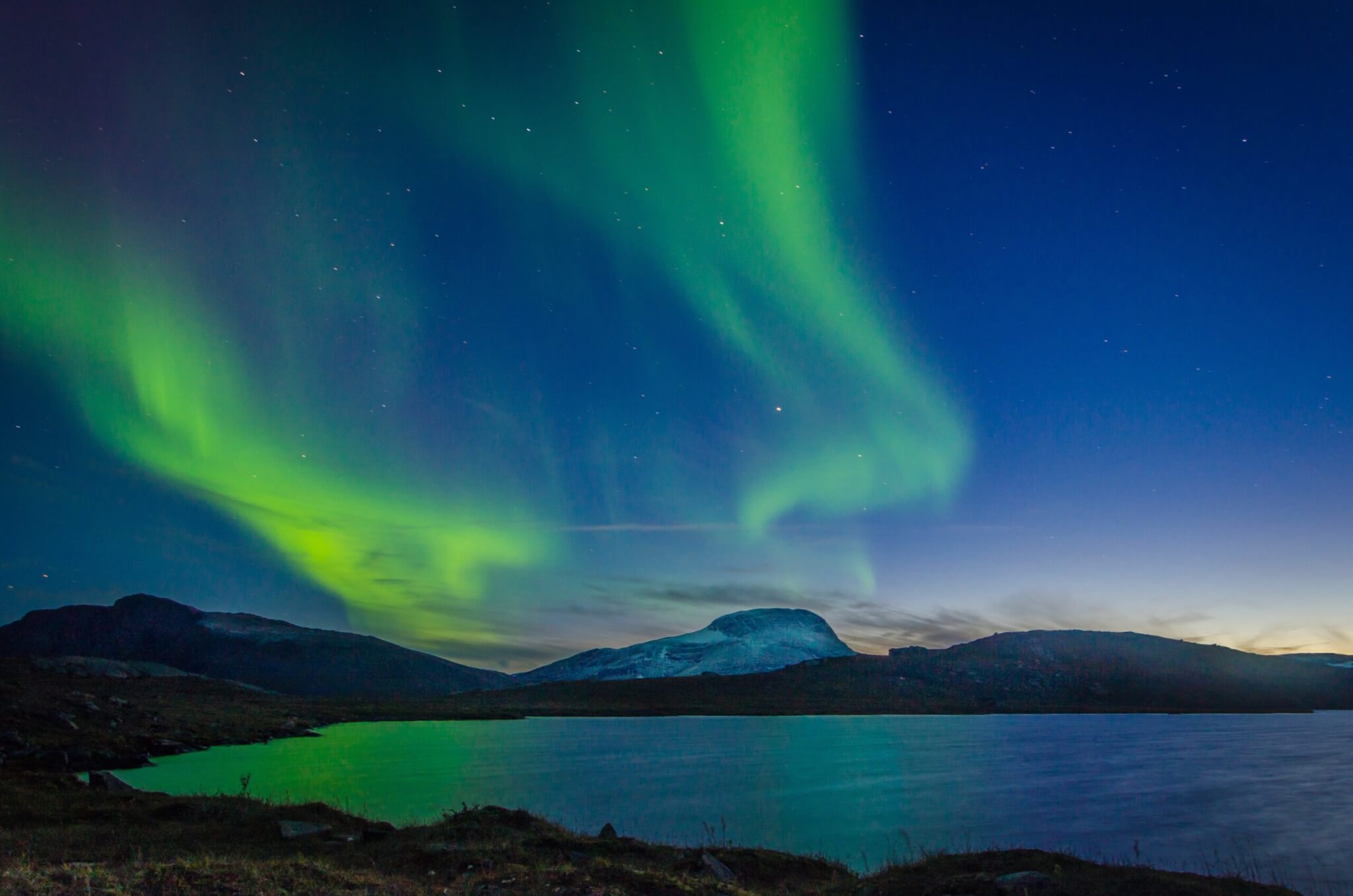 The northern lights at Abisko National Park in Sweden