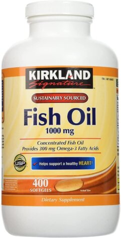Kirkland Signature Natural Fish Oil Concentrate with Omega-3 Fatty Acids
