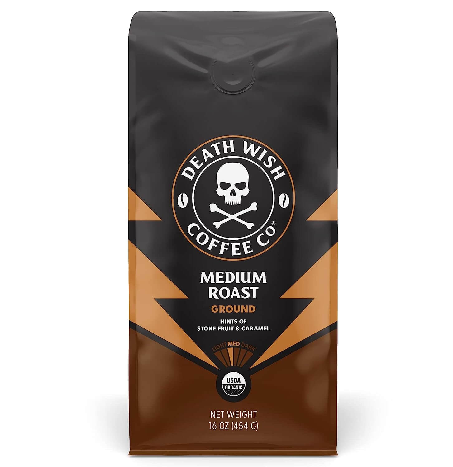 Death Wish Coffee, Organic and Fair Trade Medium Roast Ground Coffee